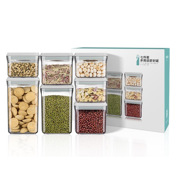 Christmas Pantry Push Top Stackable Airtight Oreo Cookie Popcorn Baby Food Storage Kids Snack Container Set