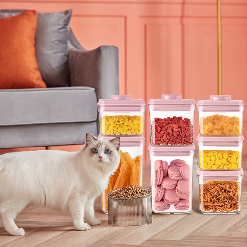 Christmas Pantry Push Top Stackable Airtight Oreo Cookie Popcorn Baby Food Storage Kids Snack Container Set