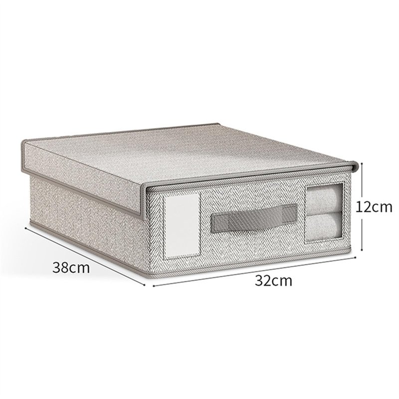 Hot Sale Storage for Sheets Pillowcases and Blankets Foldable Bedding Blankets Storage Box Case Bed Sheet Organizer with Window