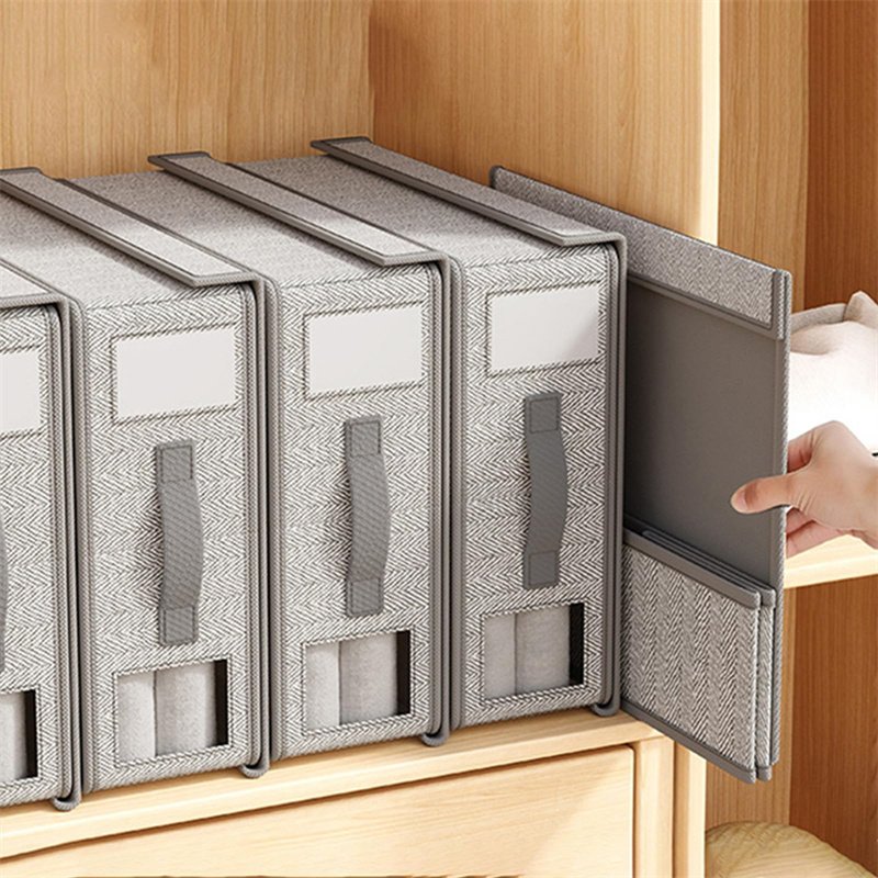 Hot Sale Storage for Sheets Pillowcases and Blankets Foldable Bedding Blankets Storage Box Case Bed Sheet Organizer with Window