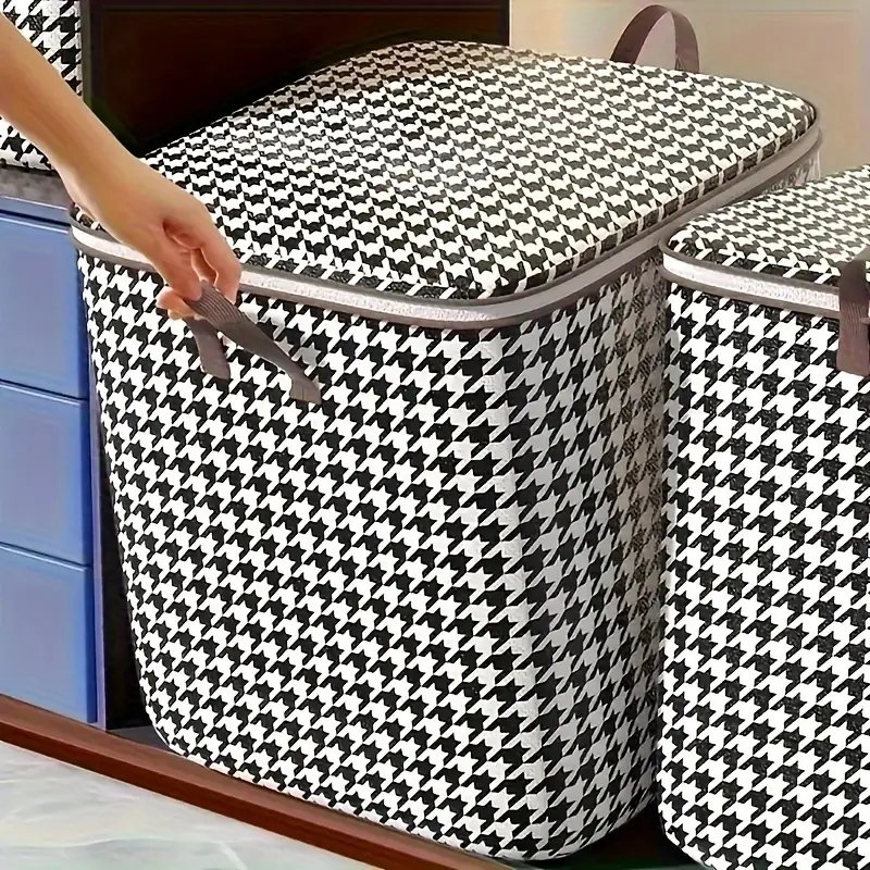 Large Capacity Octagonal Storage Box with Handle - Multifunctional Clothes and Blanket Organizer for Wardrobe Organization