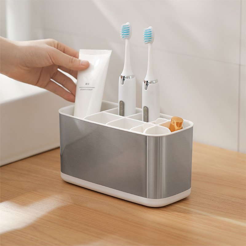 FTS Organizer rack container plastic white custom cube portable multifunctional bathroom storage box