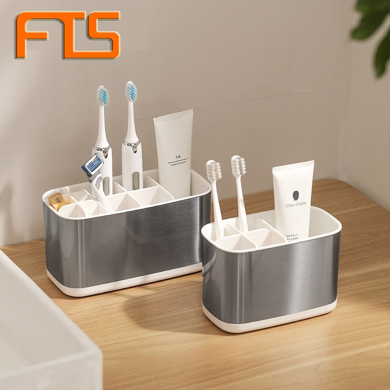 FTS Organizer rack container plastic white custom cube portable multifunctional bathroom storage box