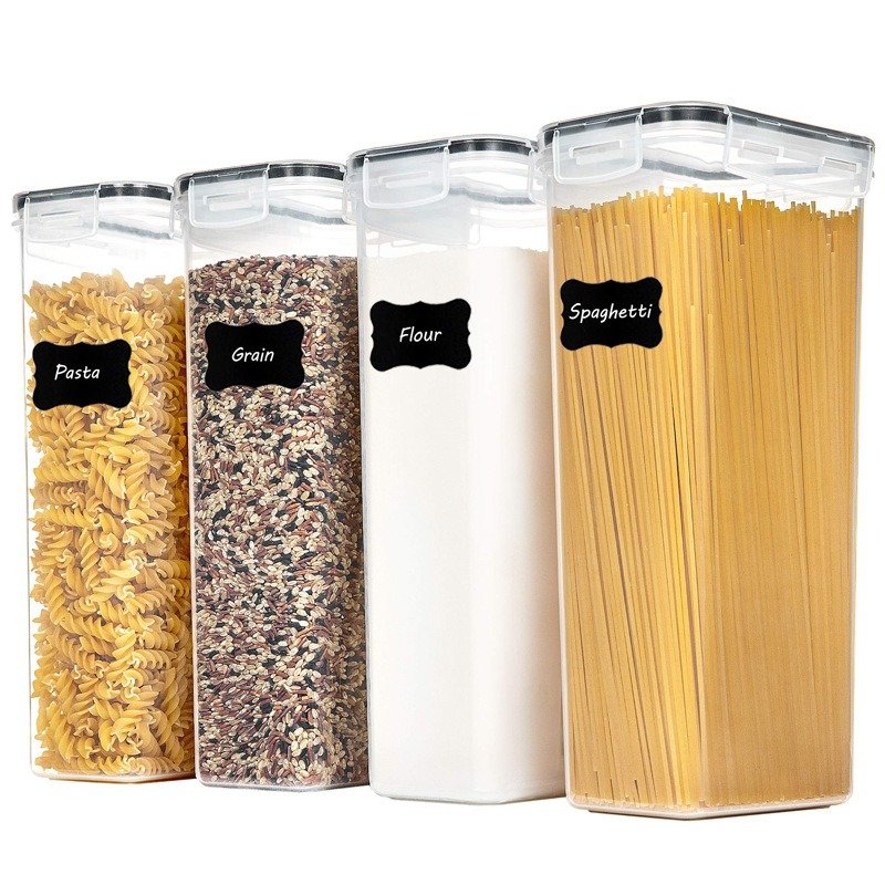 Stackable Kitchen Organizer Cereal Dry Food Storage Bin Box Container 30pcs Set Multifunction Provided Bpa-free Airtight Plastic