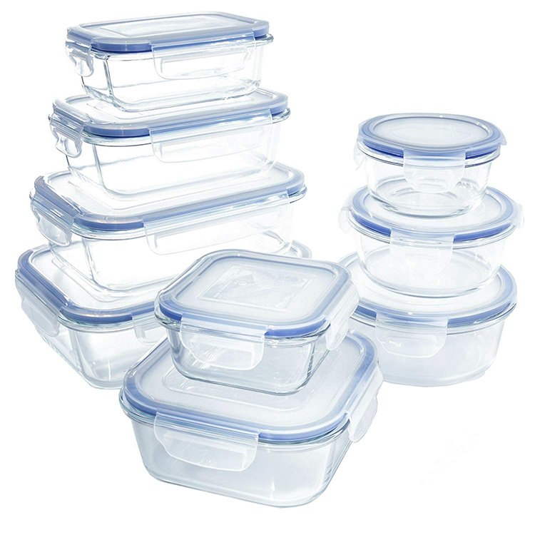 BPA free Borosilicate Glass Food Storage Container Set