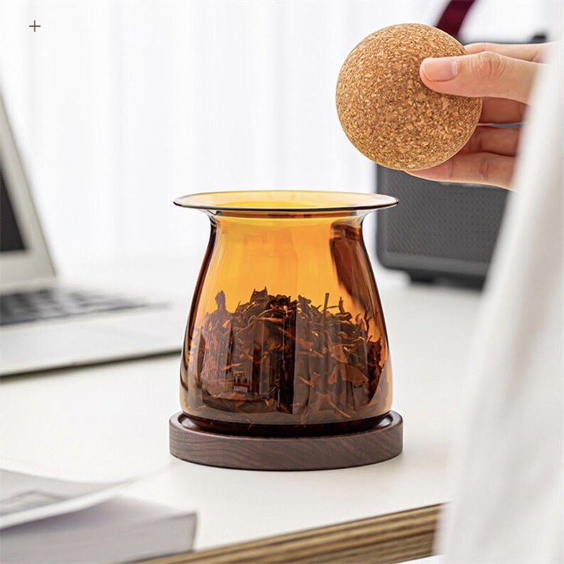 High borosilicate glass storage tank coffee beans tea corks ball storage tank baby glass jars for food storage with lids