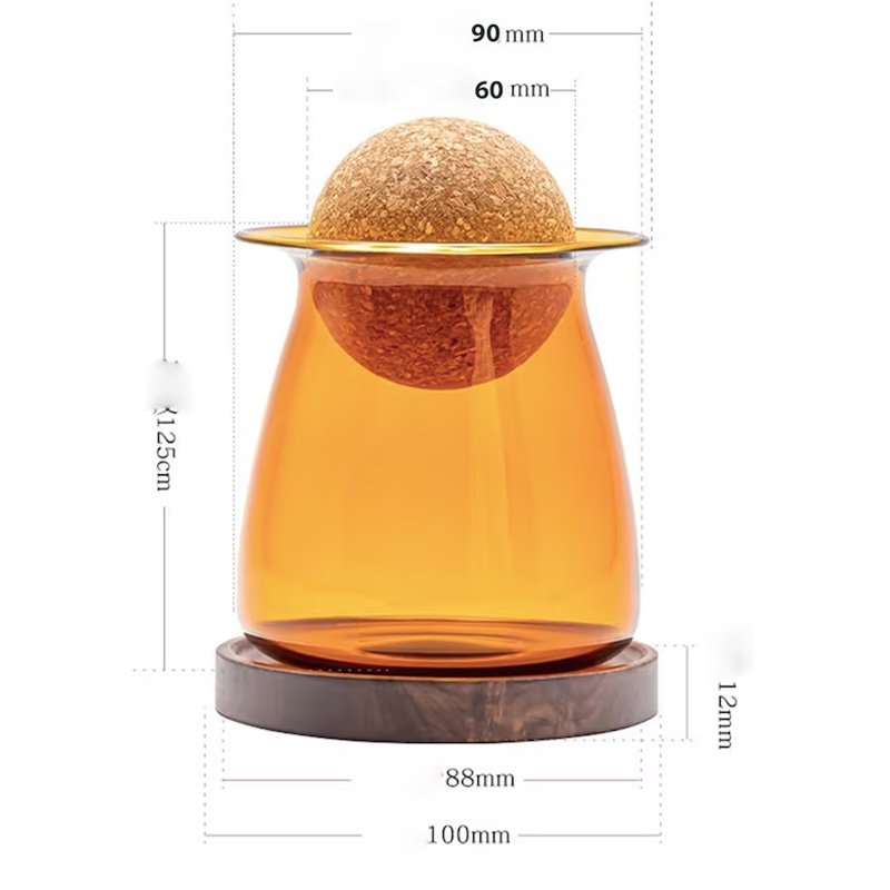 High borosilicate glass storage tank coffee beans tea corks ball storage tank baby glass jars for food storage with lids