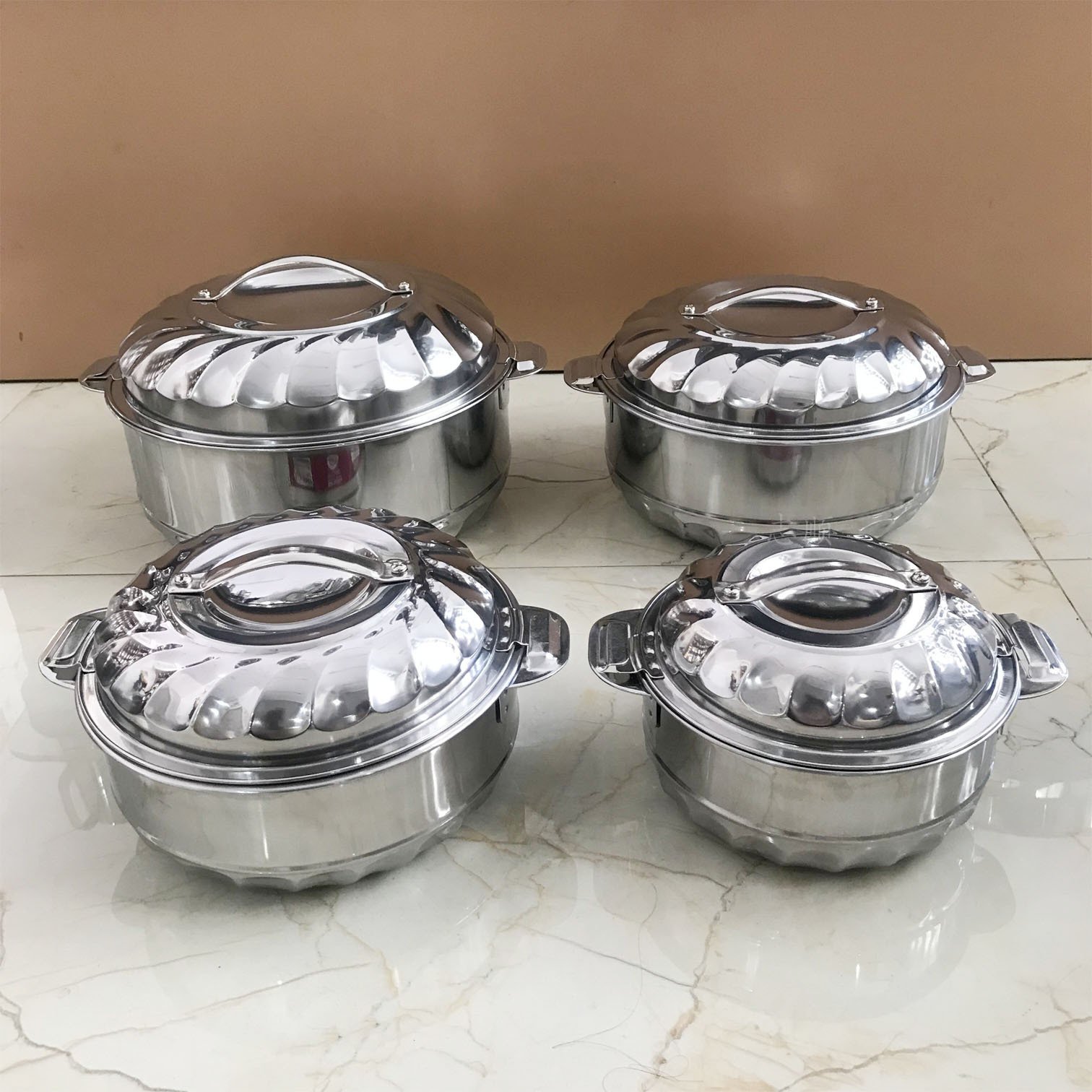 Cooking Casseroles round food warmer set insulated for food warmers for home use 4pc 6pc double-layer heat preservation pot