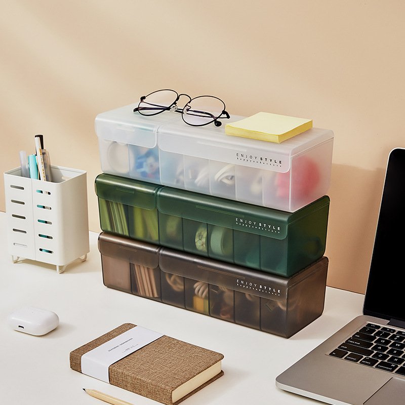 wholesale Desktop data cable storage mobile phone charger charging cable sorting grid winder power cord storage box
