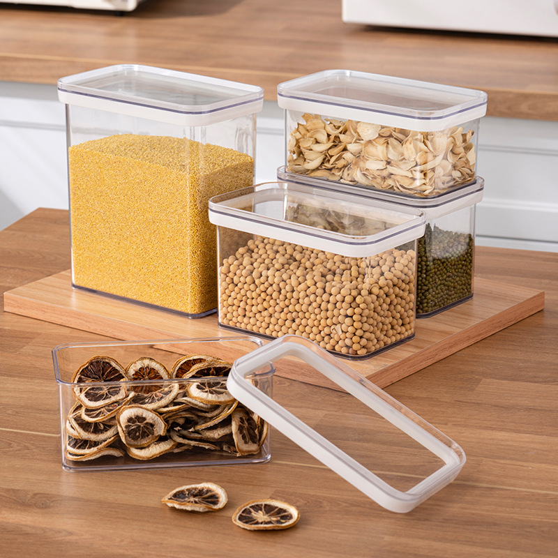 Hot Sale Clear Kitchen Household Plastic Bpa Free Cereal Box Airtight Fridge Food Storage Containers