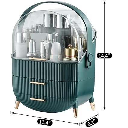 Dropshipping Shopif Makeup Organizer Skincare Organizer with 2 Drawers and Brush Storage Box