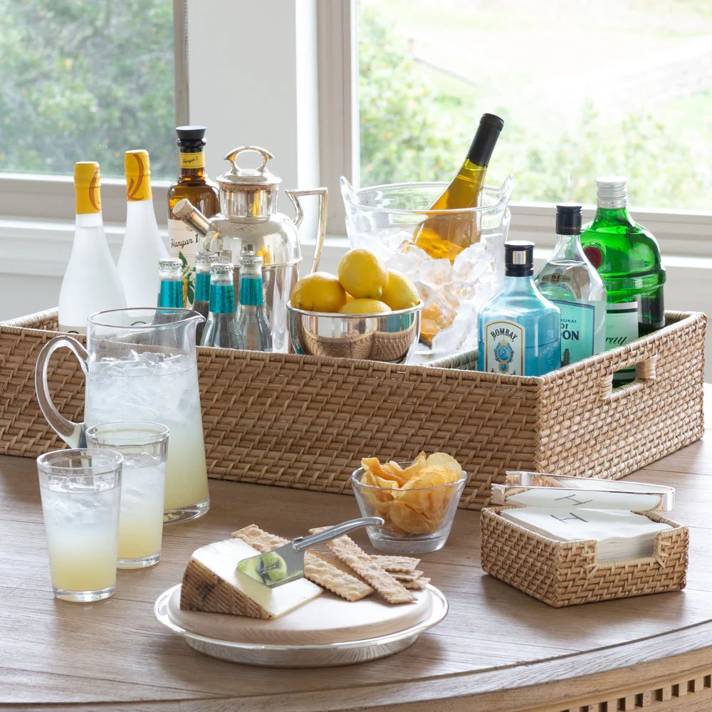 Wholesale Large Rattan Tray Organizer Food Storage Rack Box & Bin From Vietnam Home And Kitchen