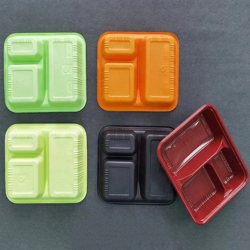Factory Direct Sales Disposable Plastic Food Packaging Lunch Boxes Microwave Food Bento Storage Container