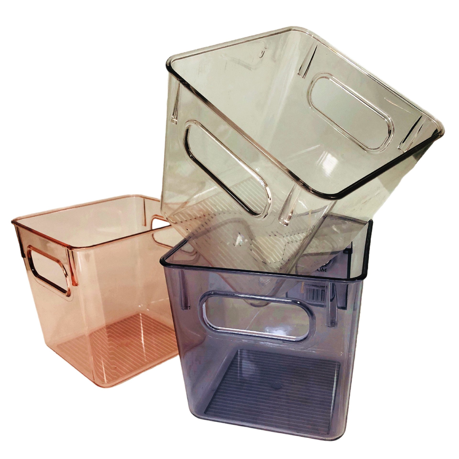 New arrival square refrigerator storage box multifunctional kitchen storage transparent food storage bin for kitchen