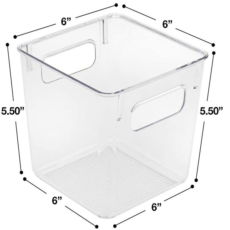 New arrival square refrigerator storage box multifunctional kitchen storage transparent food storage bin for kitchen