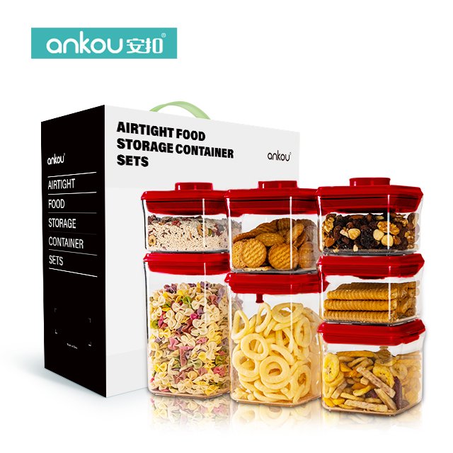 Hot Sales storage jars Multiple Pet Food storage boxes & bins Clear Stackable Bpa-Free Pop Up Airtight food storage & container