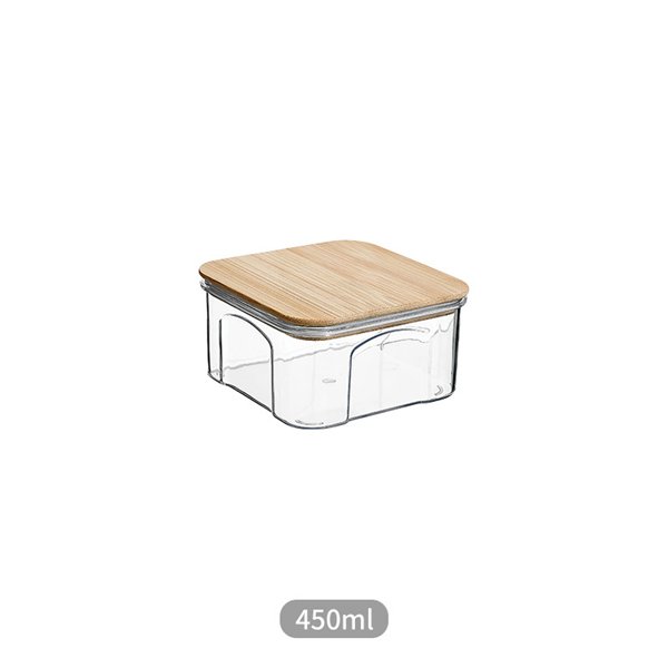 Kitchenware Food Grade Good Quality Plastic Food Storage Container Set With Bamboo Lid