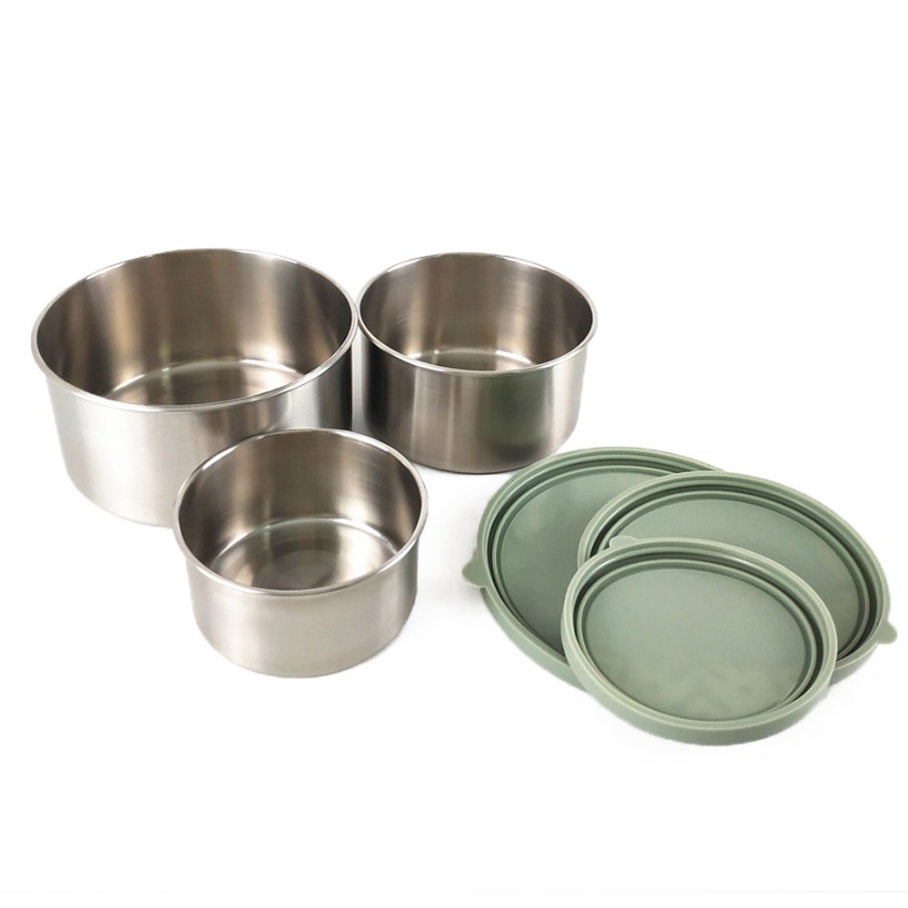2021 Best Stainless Steel Lunch Boxes with Silicone Lids/Kids Lunch Food Storage Containers/Stackable box for Baby Food, Snacks
