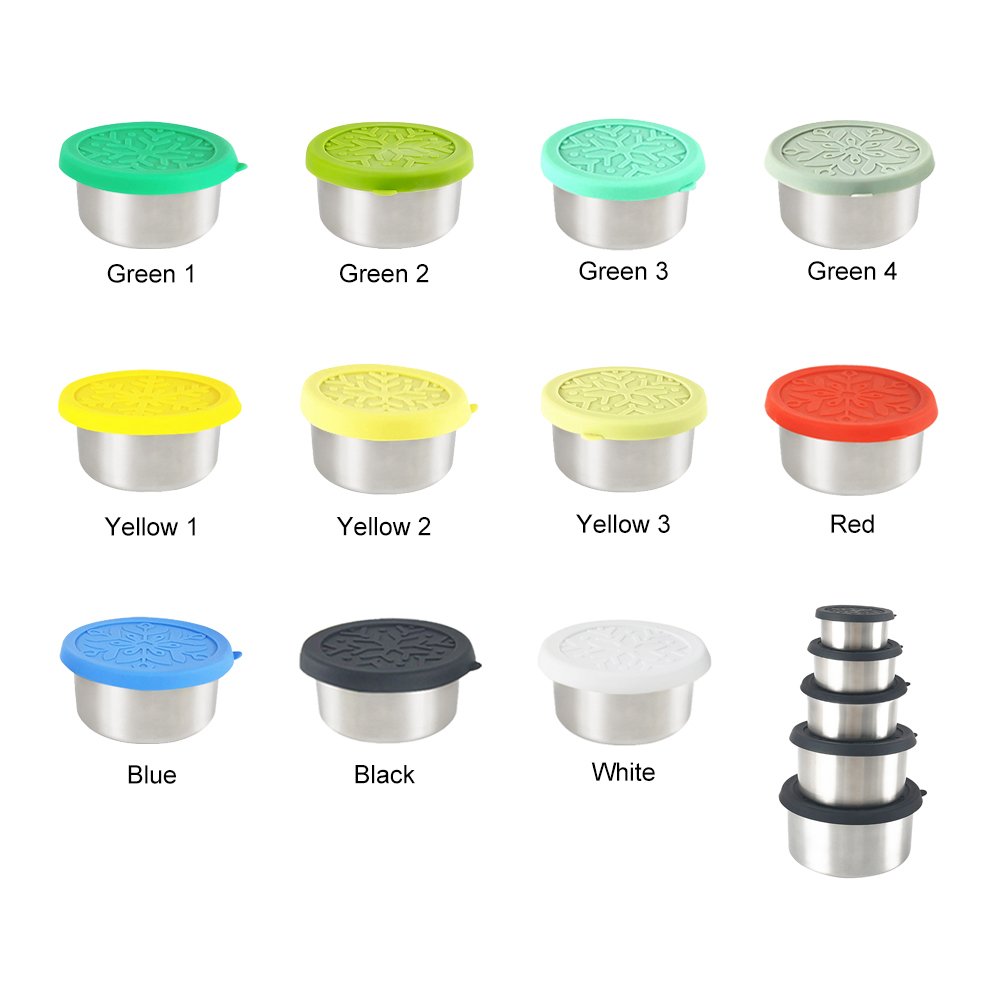 2021 Best Stainless Steel Lunch Boxes with Silicone Lids/Kids Lunch Food Storage Containers/Stackable box for Baby Food, Snacks