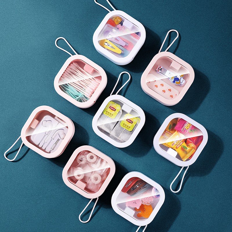 Multifunction Push Pocket Creative Plastic Desktop Portable Plastic Storage Box