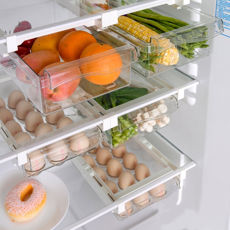 Wannuo Reusable PET Plastic Food Storage Box Fine Injection Technics for Kitchen Fruit Vegetable Egg Storage