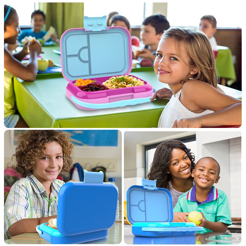 Aohea Portable Fresh Chill Leak-Proof PP Kids' Lunch Boxes Kids Children Lunch Box