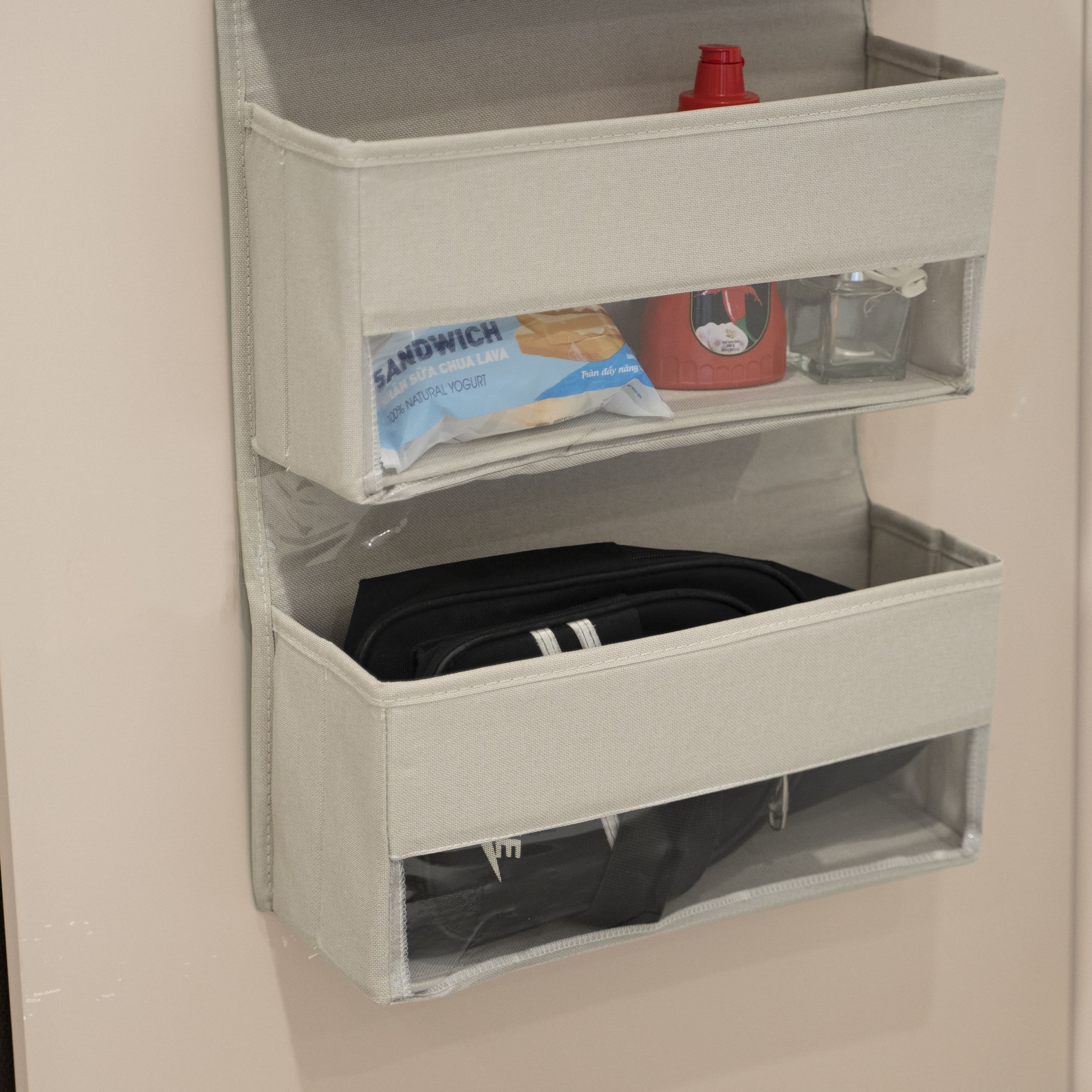 MA39 Customized Factory Price Small Foldable Fabric Storage Box Wallmount Jewelry Cosmetic Organizer Home OEM Jewelry Storage