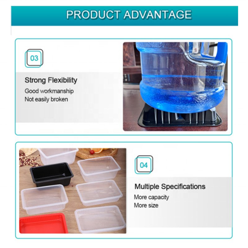 Box Packaging Lunch Takeaway Cake Slice Chicken Custom Plastic Food Packing Disposable Plastic Food Container Plastics Storage