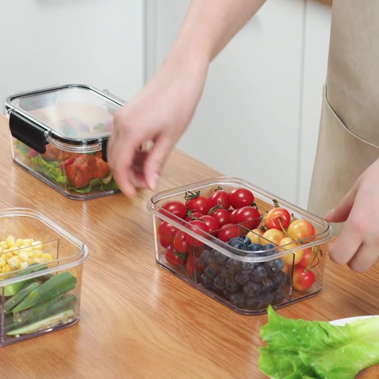 Choice Fun Transparent Plastic Pet Food Container Sealed Refrigerator Storage Box Kitchen Plastic Box With Lid