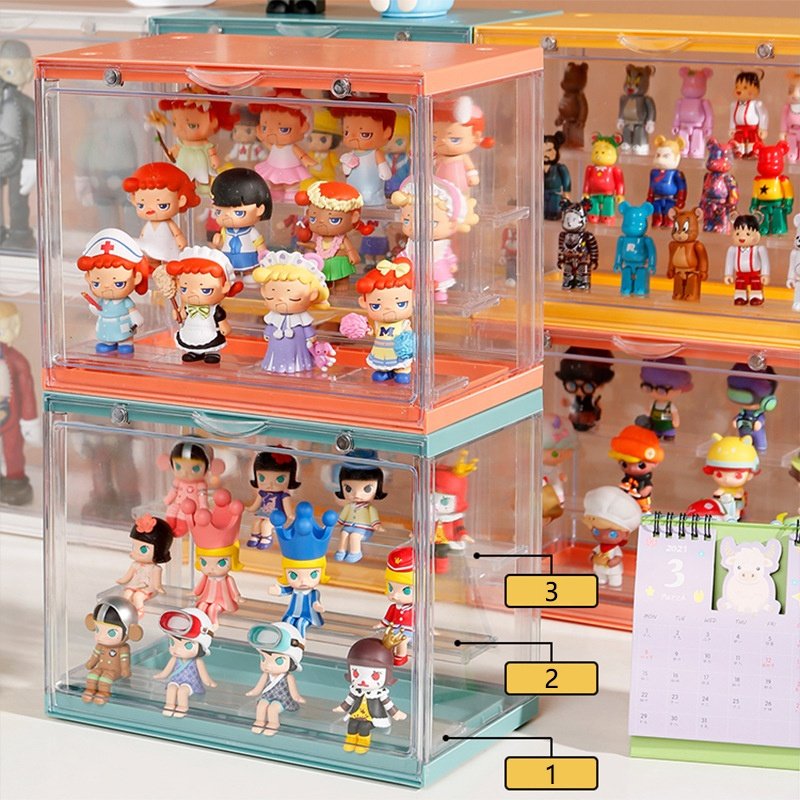 Custom transparent cube Acrylic storage clear display boxes with magnetic lid