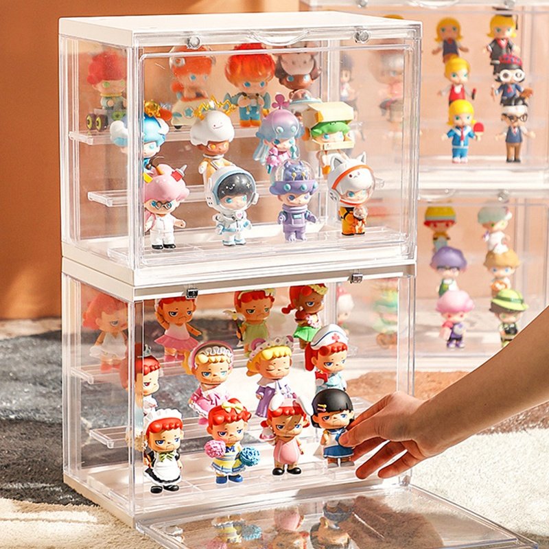 Custom transparent cube Acrylic storage clear display boxes with magnetic lid