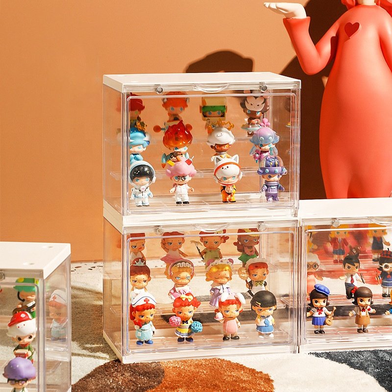 Custom transparent cube Acrylic storage clear display boxes with magnetic lid