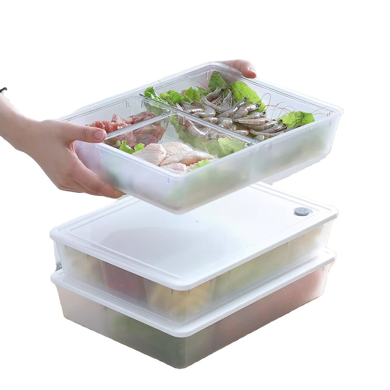Frozen Foods Storage Container Kitchen Organizer Frozen Food Sealed Storage Box kitchen Accessories Storage Box With Lid