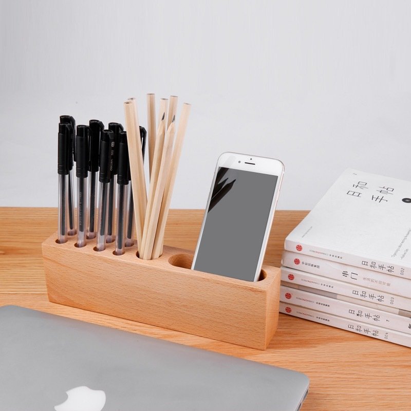 Wooden Pen Storage Box Convenient Name Card Wood Box in Storage Boxes & Bins Category