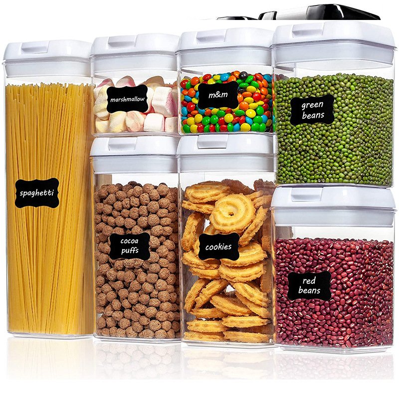 wholesale Clear Plastic Storage Box and Bins With Lids For Kitchen Storage Spice Container