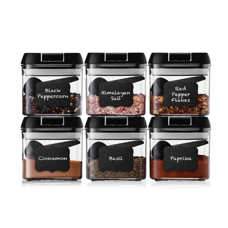 wholesale Clear Plastic Storage Box and Bins With Lids For Kitchen Storage Spice Container
