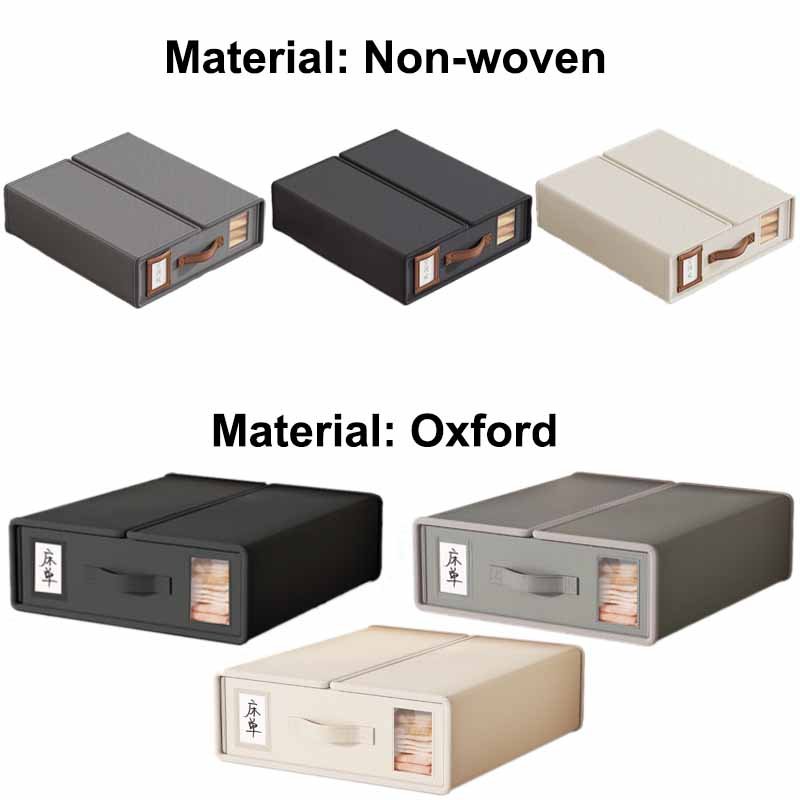 Foldable Bed Sheets Set Closet Organizers and Storage Closet with Window Bedding Storage Box for Bedsheets and Pillow Cube