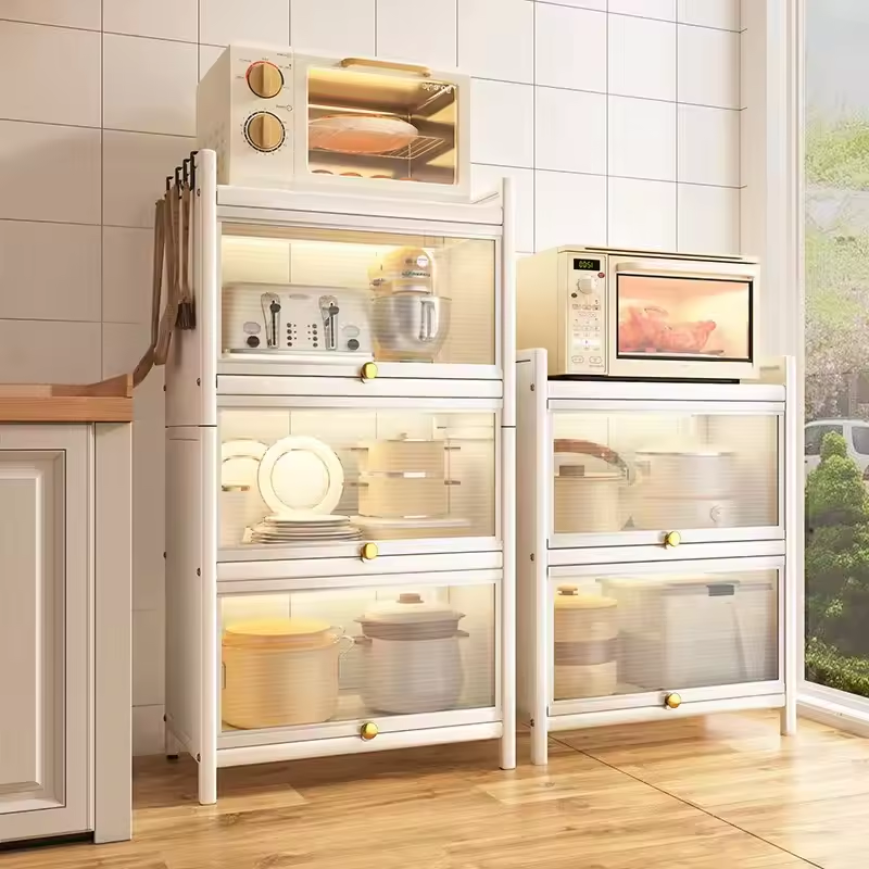 Hot selling products: modern flat packaging kitchen food storage containers tableware cabinets