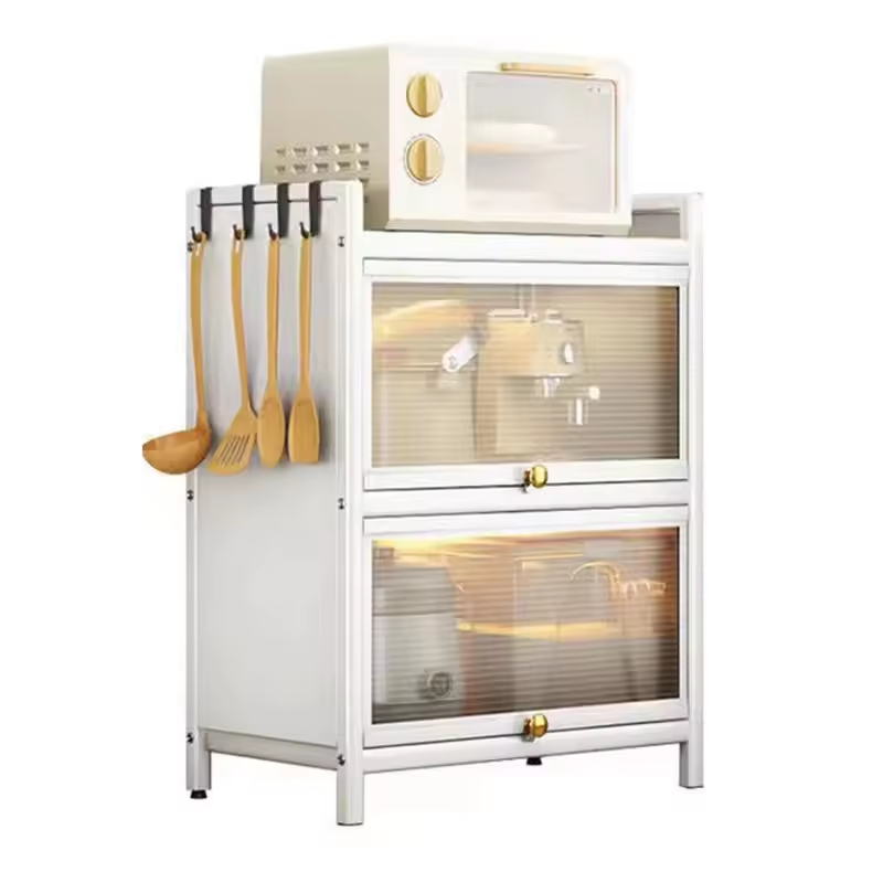 Hot selling products: modern flat packaging kitchen food storage containers tableware cabinets