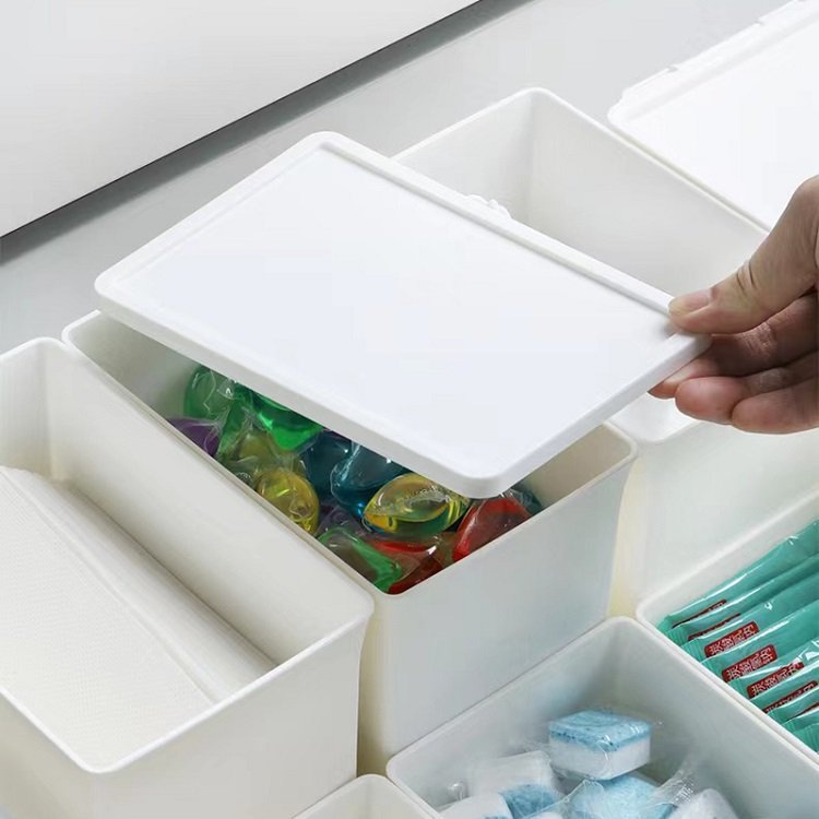 Bathroom Japanese Style Plastic Durable Washing Powder Small Objects Storage Box