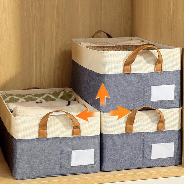 Modern rectangular storage boxes are multi - functional and foldable and are used to store toys clothes and sundries