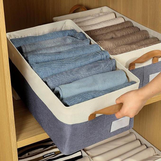 Modern rectangular storage boxes are multi - functional and foldable and are used to store toys clothes and sundries