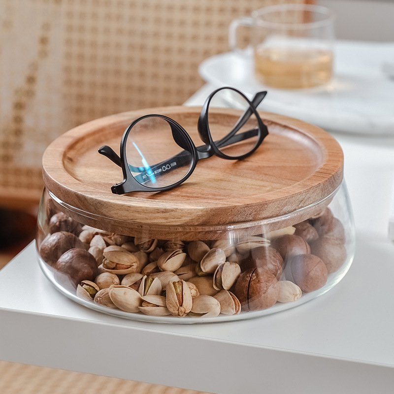 Fruit plate Kitchenware tableware Dinnerware Dry fruits nuts storage container food container large glass containers with lids