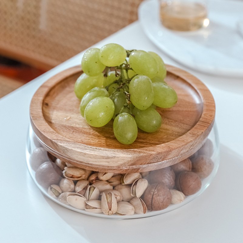 Fruit plate Kitchenware tableware Dinnerware Dry fruits nuts storage container food container large glass containers with lids