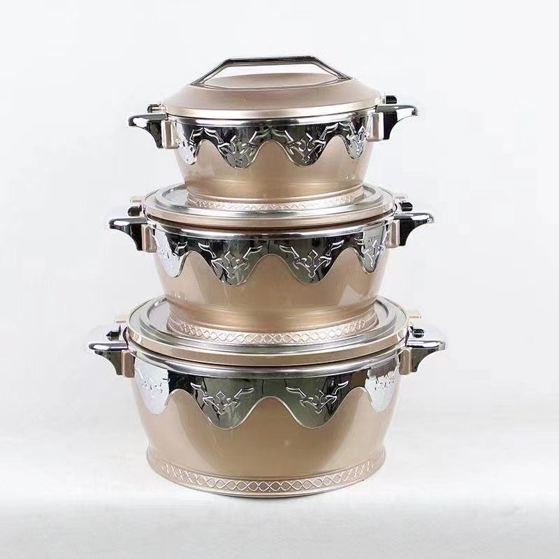 High quality Huge Capacity 3pcs Insulated Food Warmer Casserole 2.3L+4.5L+6.5L Food Storage & Container