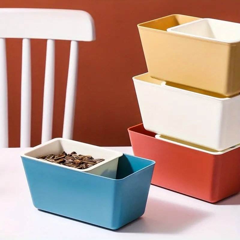 Wholesale Household Rectangular Snack Storage Box Kitchen Drainage Double Layer Plastic Fruit Storage Box