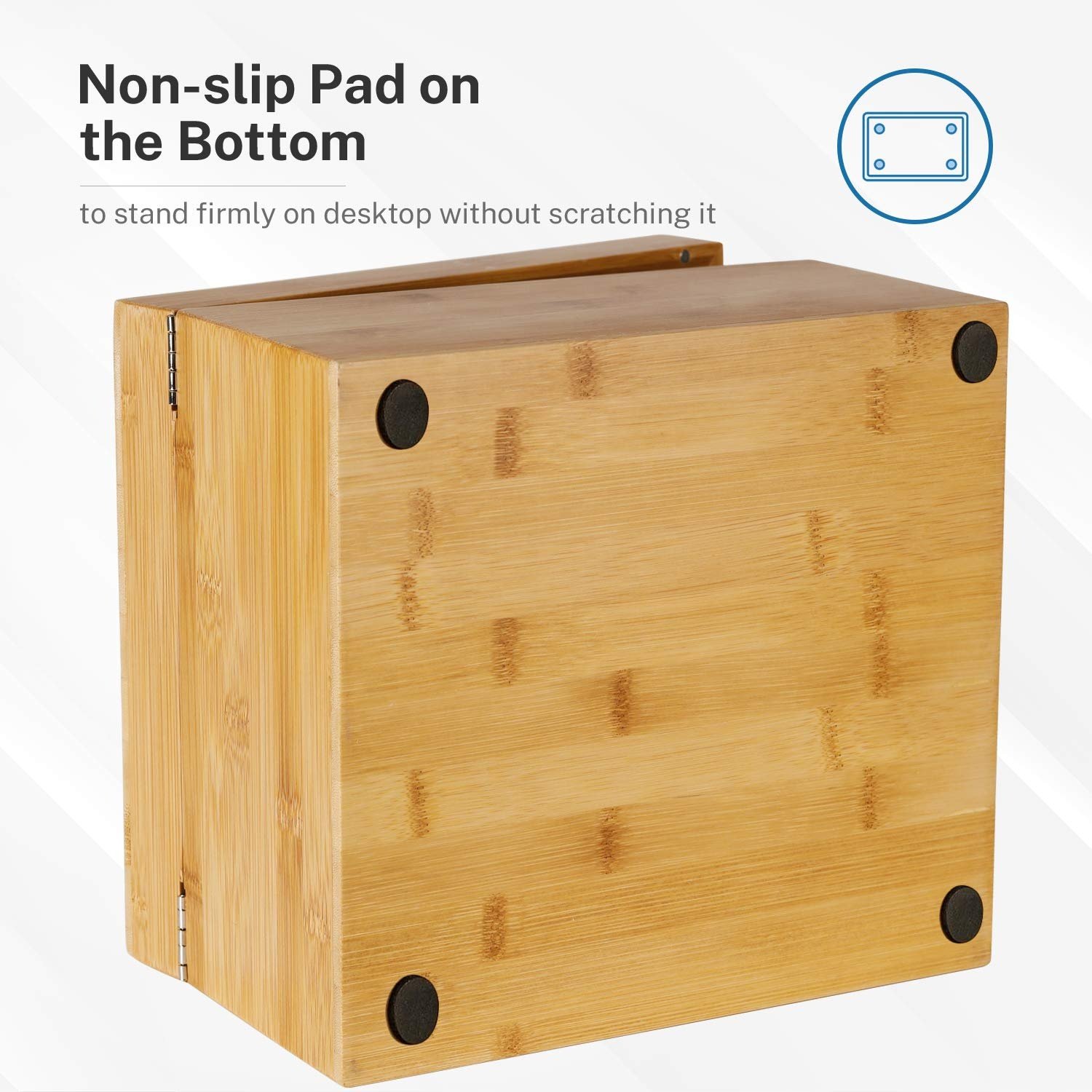 Custom advanced environmental index card storage box Bamboo Business Card Storage Box