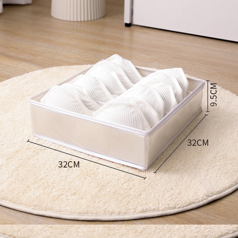 Lingerie bra storage box foldable lightweight large space 7 compartment ladies lingerie storage box wardrobe clothes organizer