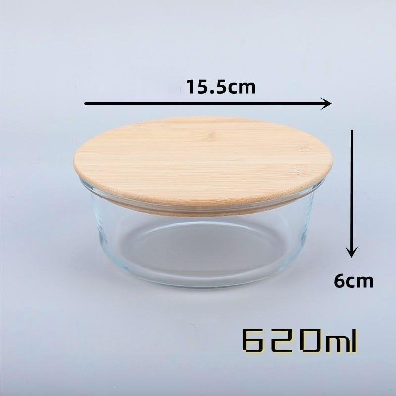 Heatable food container feature and food use food warmer glass storage container with eco-friendly bamboo lid plastic free