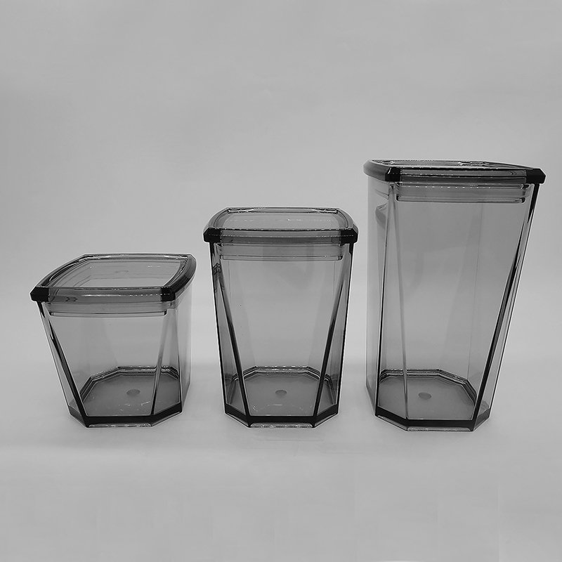 Square Modern Airtight Sustainable Acrylic Food Container